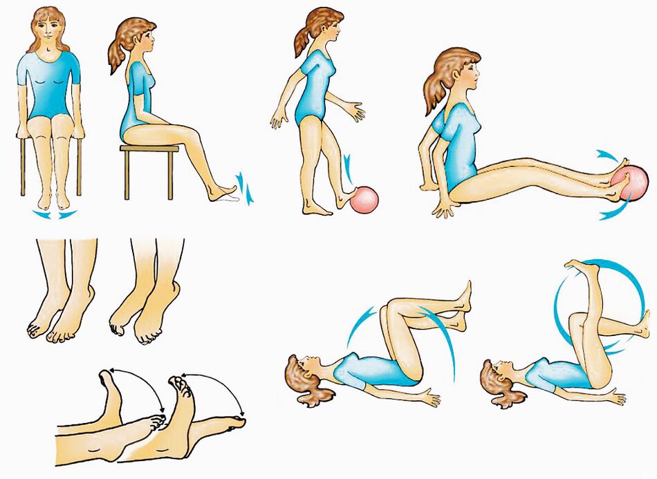 Physische Übungen für Krampfadern